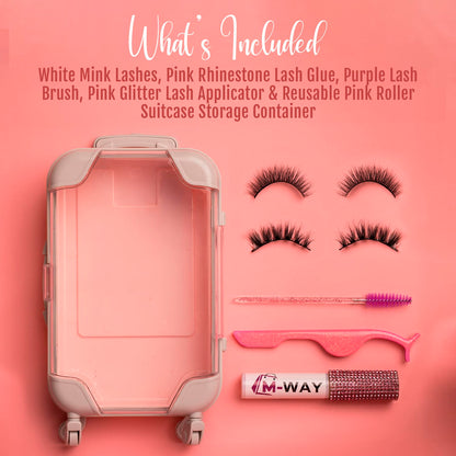 6 Piece Eyelash Set - Includes White & Black Mink Lashes