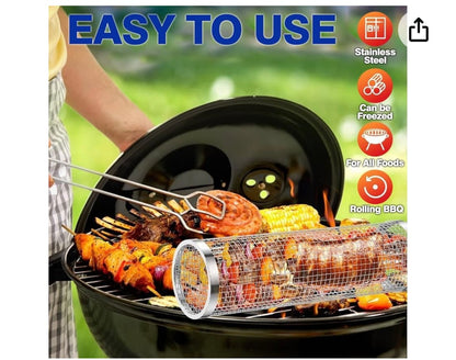 Rolling Grill Basket